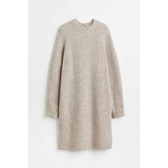 h&m rib knit dress beige Adrianna Papell Mikado High-Low Gown